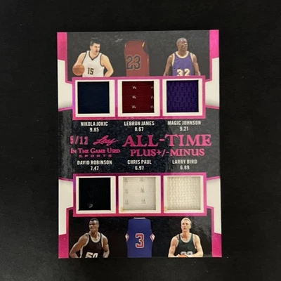 Bird James Johnson Robinson Jokic 2024 Leaf ITGU All-Time Plus Minus 3/12 - Image 1 of 2