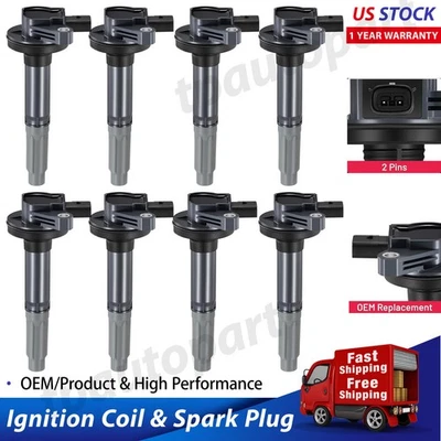 Ignition Coil Set of 8 For 2011-2016 Ford F-150 2011-2015 Ford Mustang UF622 - Image 1 of 4