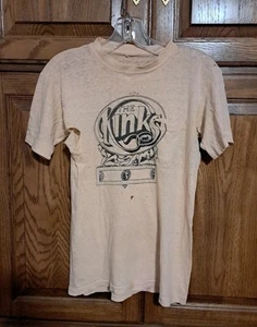 Vintage 70er Erwachsene Gr. S The Kinks Rock Band Thrashed T-Shirt Paper Thin Grunge - Bild 1 von 12