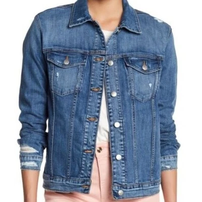 Joes Womens Distressed Denim Jacket~Size Medium~Blue Classic Y2K Coat ~ L13 34 - Image 1 of 4