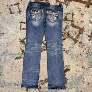 Rock Revival Womens Damyan Straight Jeans Size 30x30 Y2K - Foto 1 di 9