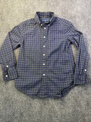 Camisa de vestir de manga larga con botones Ralph Lauren Plans para niños talla 8 Foto 1 de 4