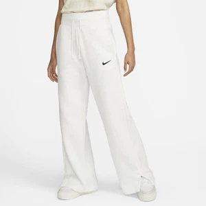 Nike Phoenix Fleece High Waisted Wide Leg Sweatpant L Large White Sail - Picture 1 of 7