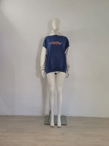 Childish Theme Park Hoodie Men's (L) Blue White Graphic Large Oversized TGF 50" - Picture 1 of 14