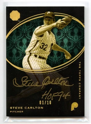 Steve Carlton 2016 Topps The Mint Golden Engravings Auto /10 #GEASC Phillies - Image 1 of 2