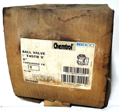 NIBCO Chemtrol T45TB-V 3" Threaded PVC Tru-Bloc True Union Ball Valve - Image 1 of 4