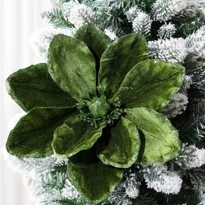 Thiccywoov 8 Pcs Large Christmas Flower Magnolia Flowers Christmas Tree Decor... - Picture 1 of 6