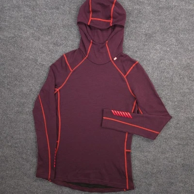 Helly Hansen LIFA Merino Hoodie Womens L Purple Slim Fit Base Layer Midweight - Image 1 of 4