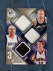Muestras de estrellas usadas del juego 2009-10 SP Tony Parker Jason Kidd Steve Nash 94/125 NBA - Imagen 1 de 10