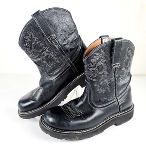 Botas de Vaquero Ariat Fatbaby Mujer 8B Negras Western Montar Moda Cuero Vaquera - Imagen 1 de 15