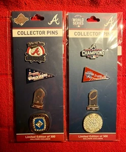 Atlanta Braves 1995 & 2021 World Series Collector Pins - Limited to 300 Wincraft - Picture 1 of 4