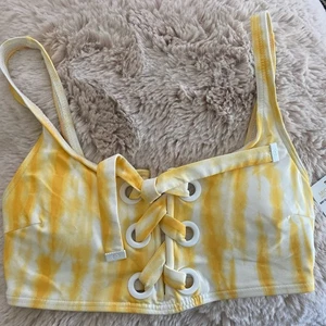 Traje de baño bikini con cordones amarillo tie-dye talla XS extra pequeño MICHAEL Kors nuevo con etiquetas - Imagen 1 de 2