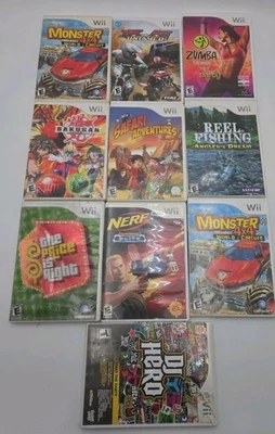 Lote de 10 Juegos Nintendo Wii con Fundas - Bakugan, Zumba Fitness, DJ Hero,... Foto 1 de 2