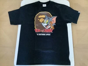 Authentic ape bape x Tom and Jerry 85th ape head tee #1 black L t shirt new - Picture 1 of 10