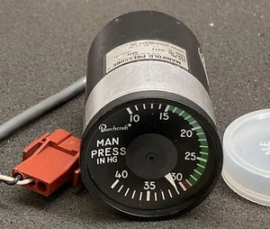 Beechcraft 6411 102-380017-3 10-40" Manifold Pressure Gauge Indicator Baron A36 - Picture 1 of 4