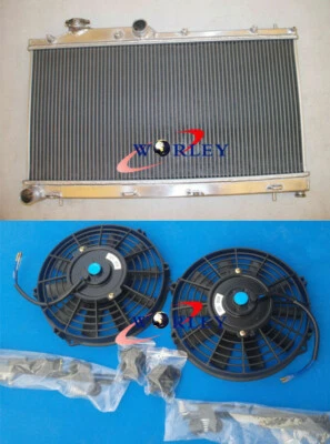 Radiador de alumínio + 2*ventiladores para Subaru Impreza / WRX / STI Turbo 2008-2013 manual - Imagem 1 de 4