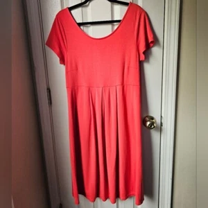 Old Navy Maternity Dress Large Coral Slinky Comfort Preppy Minimal Classic - Picture 1 of 8