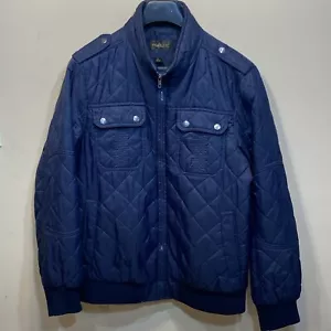 Helix Jacket Men's Large L Blue Bomber Style Nylon Shell Quilted Wicking A24 - Picture 1 of 5