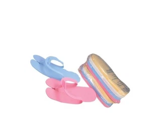 Disposable Foam Pedicure Flip Flop Assorted Color Fold Slipper (12 Pairs) - Picture 1 of 1