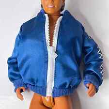 Barbie Doll Blue Jacket Lined Zipper Ken Clothes Curvy Clothing