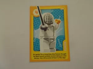 Lego Create the World Living Amazingly "FENCER" #090 Trading Card - Picture 1 of 2