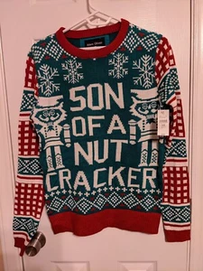 Elf The Movie "Son Of A Nutcracker" Ugly Christmas Sweater Allen Oliver XS - Picture 1 of 4