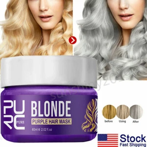 Máscara mágica púrpura para tratamiento del cabello máscara de raíz eliminar tonos amarillos latón champú - Imagen 1 de 11