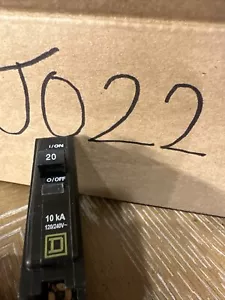 Square D QOB, 20 Amp, 120/240V, 10k, einpoliger Einschraub-Leistungsschalter - Bild 1 von 4
