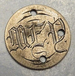 LOVE TOKEN on 18_6 Seated Liberty Dime - MED - Picture 1 of 2