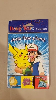 Pokemon Gotta Catch'em Todos los Suministros de Fiesta de Cumpleaños 8 Invitaciones Nuevo Foto 1 de 2