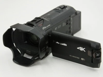 Panasonic Black Hc-Wx970M-K 4K Video Camera Wx970M AC adapter shoe adapter 64GB - Image 1 of 4
