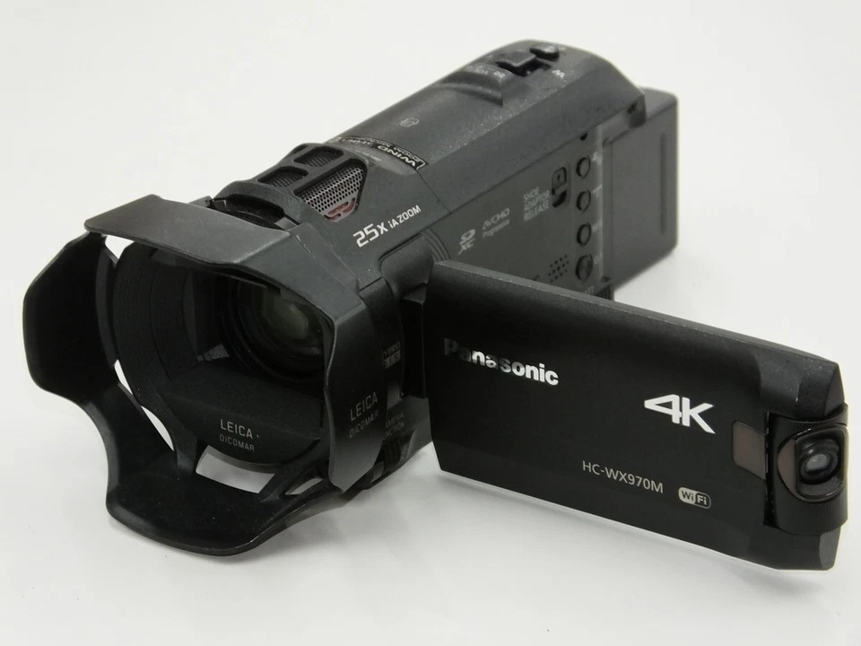 Panasonic Black Hc-Wx970M-K 4K Video Camera Wx970M AC adapter shoe adapter 64GB - Image 1 of 4