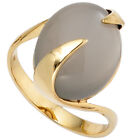 JOBO Damen Ring 585 Gold Gelbgold 1 Mondstein Goldring RW: 54