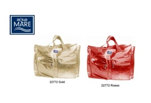 BORSA MARE SPIAGGEA HAND BAG MOD.AQUA DI MARE METAL ROSSO E GOLD - Foto 1 di 1
