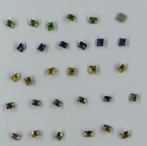 ST54: 60 Swarovski Strasssteine konischer Boden Ref. 4400-4401 eckig 4mm Mix 5 Farben - Bild 1 von 8