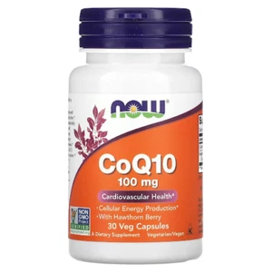 NOW Foods, CoQ10, 100 mg, 30 cápsulas vegetales - Imagen 1 de 6