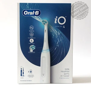 Oral-B iO4 Electric Toothbrush with Toothbrush Head & Travel Case, White - Picture 1 of 5