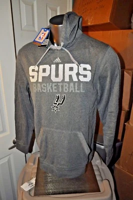 Pulôver com capuz Adidas San Antonio Spurs preto urze tamanhos adultos P-XL novo com etiquetas - Imagem 1 de 3