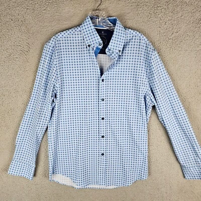 Con.Struct Long Sleeve Button Shirt Mens Small Plaid Slim Fit 4-Way Stretch - Image 1 of 4