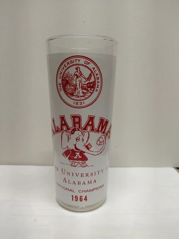 VTG 1964 UNIVERSITY OF ALABAMA FOOTBALL NATIONAL CHAMPS BEAR BRYANT BIG AL GLASS Cover