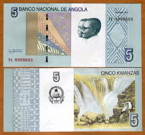 Angola, 5 Kwanzas, 2012 (2017), P-151A, UNC Ruacana Falls Cover