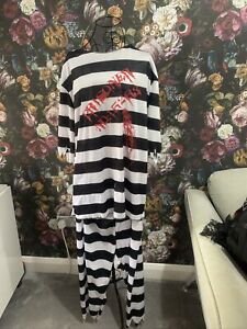 adults dressing up costumes/outfits Fancy Dress Large - X-Large ( Prisoner )