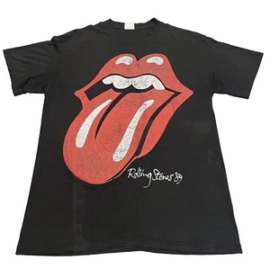 Vintage 1989 Rolling Stones The North American Tour Shirt M Black Single Stitch - Picture 1 of 12