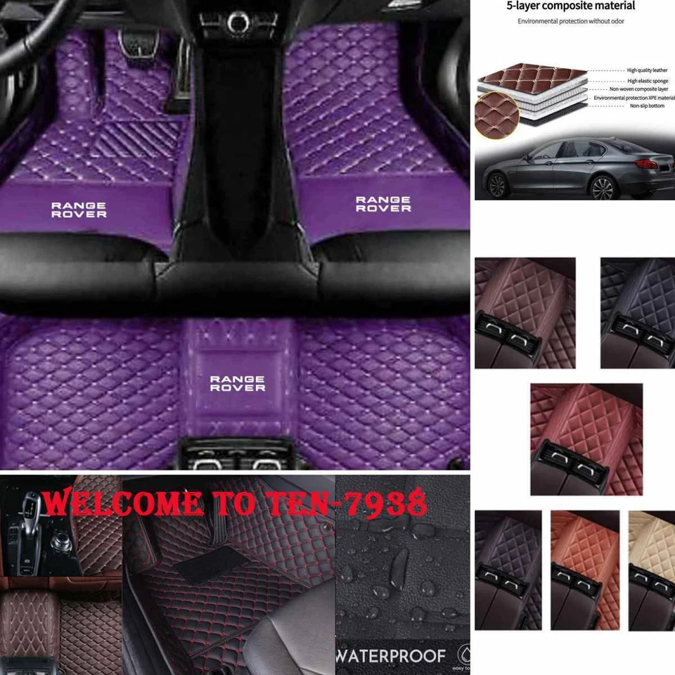 For Land Rover Range Rover Car Floor Mats All Weather Custom Auto Carpet Liners - Imagem 1 de 4
