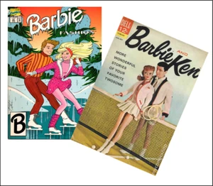 2 Miniatur ÖFFNUNGS "BARBIE & KEN" Comics - Barbie Puppe Größe 1:6 Spielmaßstab  - Bild 1 von 1