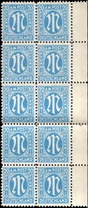 SAVOYSTAMPS - Germany-Allied Issued Occupational Post WWll-20P-Block of 10- MINT - Picture 1 of 1