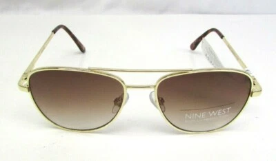 Nine West Woman's Gold Sunglasses See Description 38361RNJ710 MID 100% UV - Image 1 of 4