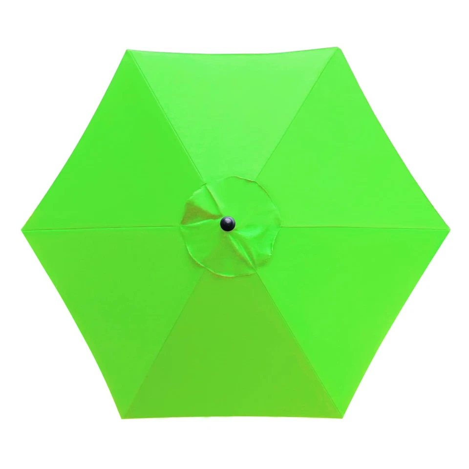 Cubierta superior de patio con dosel paraguas de 7,5 pies y 6 costillas para paraguas de mercado (verde hierba) Foto 1 de 4