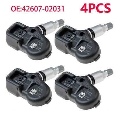 4PCS FOR TOYOTA AURIS HYBRID TPMS TYRE PRESSURE MONITOR SENSOR 42607-02031 12-18 - Image 1 of 4
