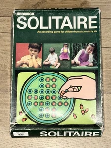 Solitaire Vintage Game by Berwick 1970s - Single Player Board Game - Complete - Picture 1 of 1